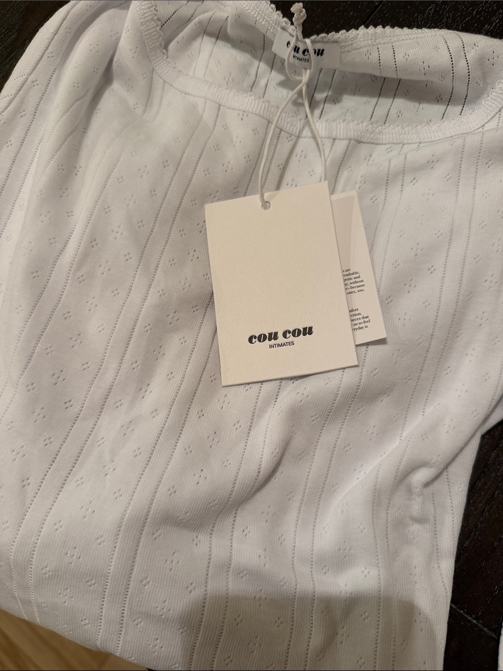 White Long-Sleeve Textured Knit Pajama Set Top and Bottom as it is in the pictur - Picture 3 of 5